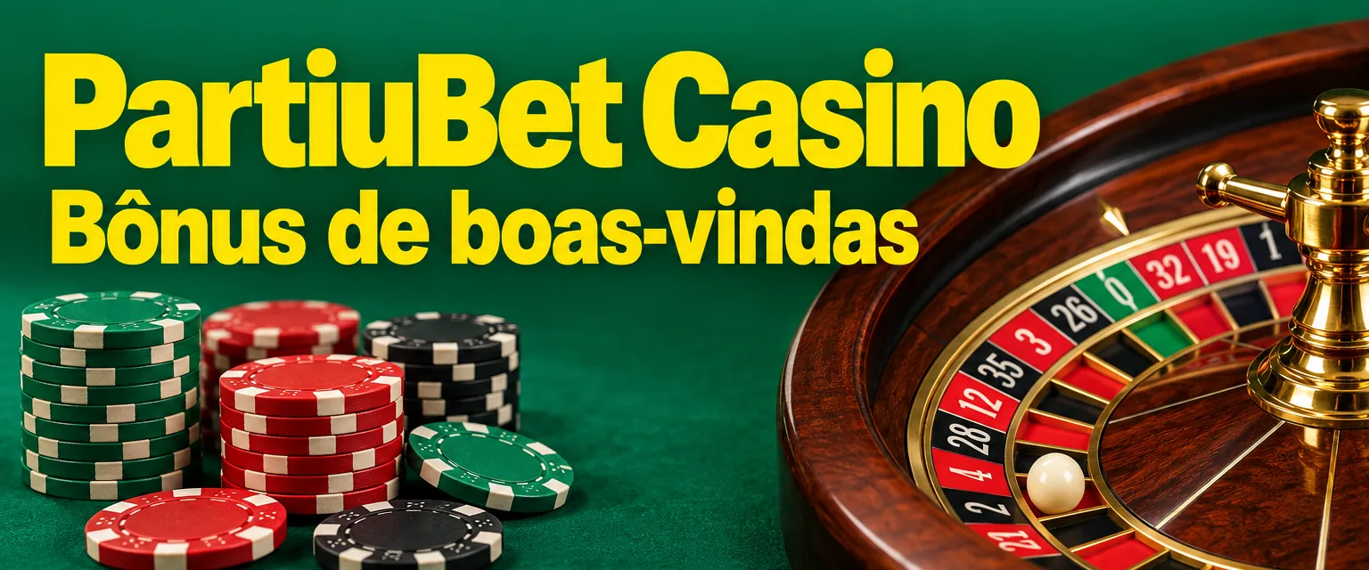 Banner do PartiuBet Casino com bônus de 100% até R$ 1.000 e 150 rodadas grátis